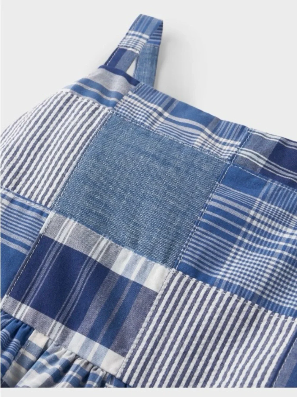Gymboree Girls Sandy Shores Blue Patchwork Madras Sundress Size 5T